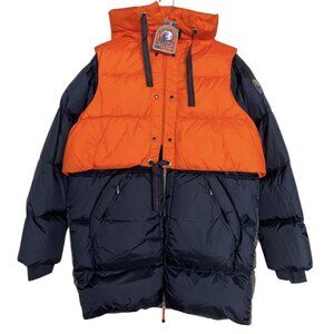 Parajumpers Womens Aretha Puffer Jacket Coat Size Large L two in one Coat & Vest